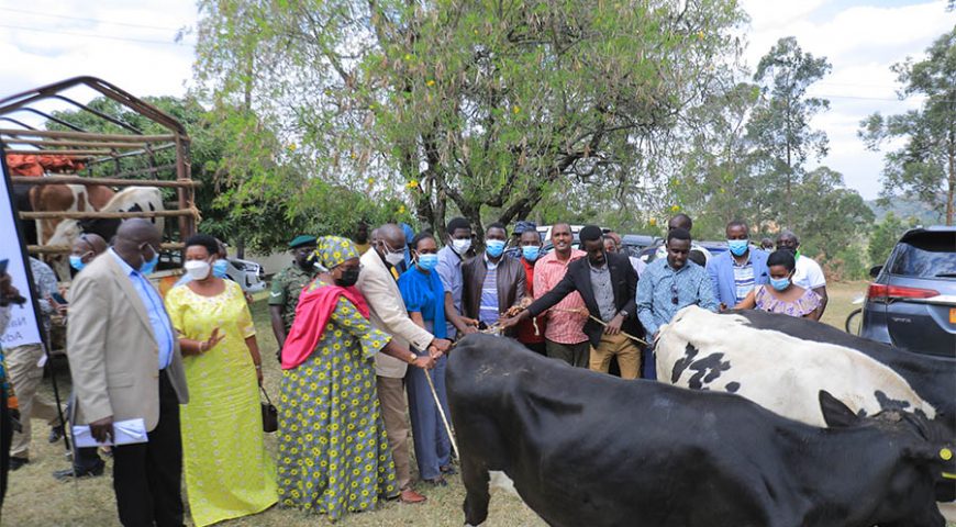 Minister Tumwebaze tips the Youth on PDM as he Flags off Distribution of 540 Heifers to Youth Leaders worth Ugx1.5bn