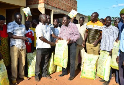 NAADS distributes 76 tons of sunflower seed to farmers in Northern Uganda to boost Oil Crop production