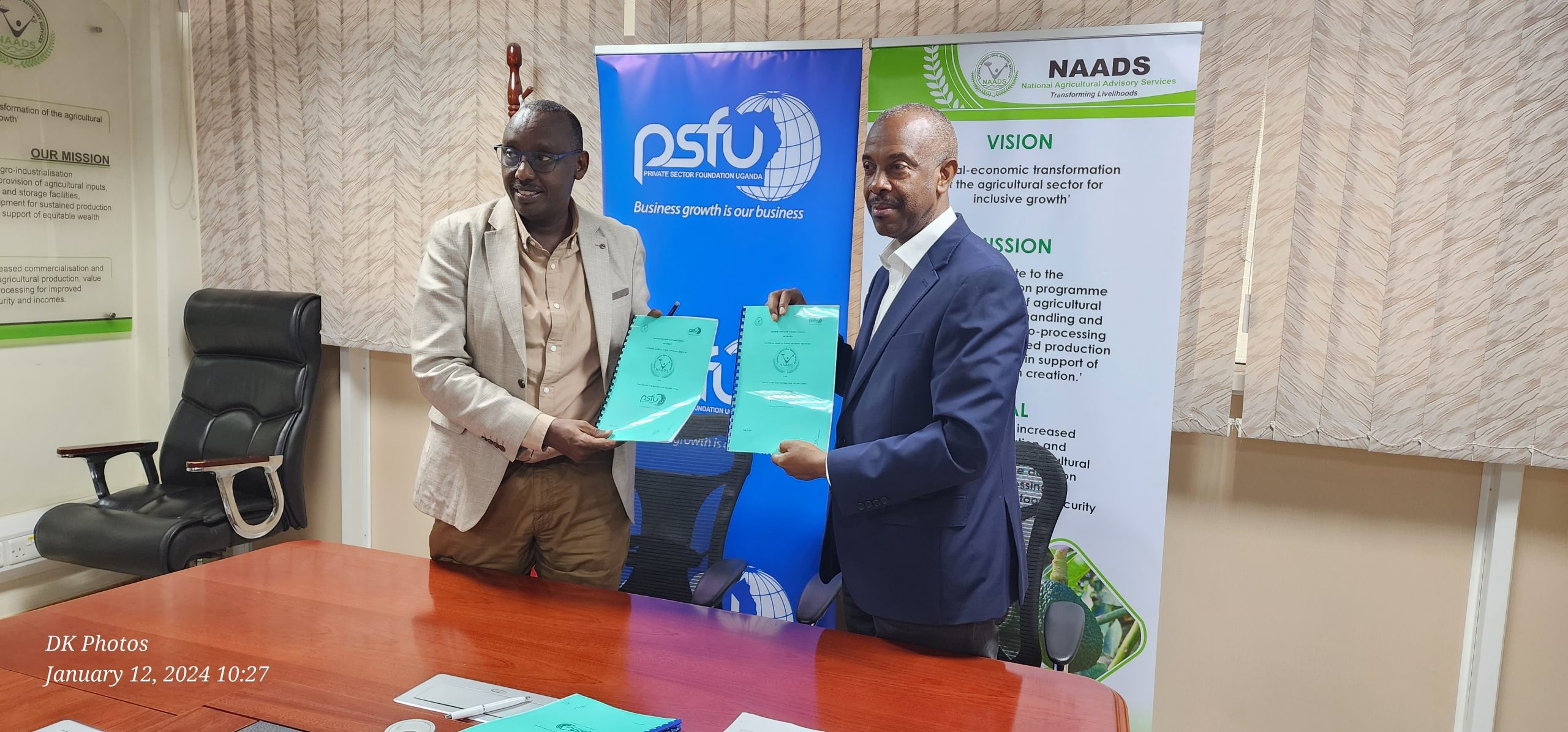 NAADS partners with PSFU to train Farmers and spur private sector investment in agriculture.