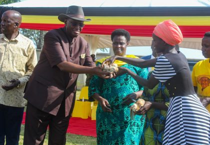 3 Teso Traditional Schools & Women Leaders receive Heifers and Kuroiler Chicks